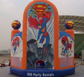 T2-2294 Süpermen Süper Kahraman Şişme Trambolin
