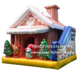 T2-3472 Noel Baba'nın evi kaydıraklı zıplayan ev