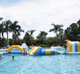 S41 Su parkı hava geçirmez su oyunu denizde yüzen şişme çocuklar ve yetişkinler su trambolin