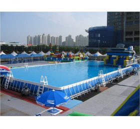 MP2-005 Açık hava etkinlikleri Yetişkin çocuklar için büyük sert zemin çelik çerçeve yüzme havuzu