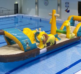 WG1-042 Aslan ve Zürafa Şişme Yüzen Su Sporları Parkı Yüzme Havuzu Oyunu