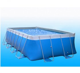 Pool2-007 Açık mobil dayanıklı metal çerçeve Pvc şişme yeraltı suyu park yüzme havuzu