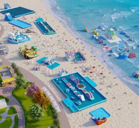IS11-4008 Yaz plaj şişme alan eğlence parkı açık oyun alanı