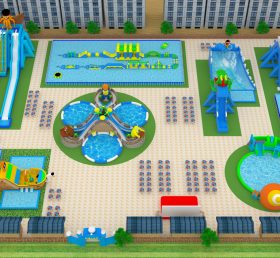 IS11-4020 Şişme alan eğlence parkı açık oyun alanı
