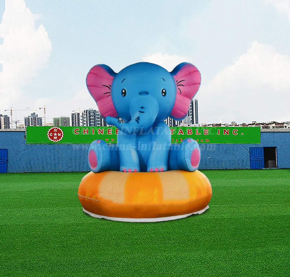 S4-593 Advertising Custom Inflatable Blue Elephant
